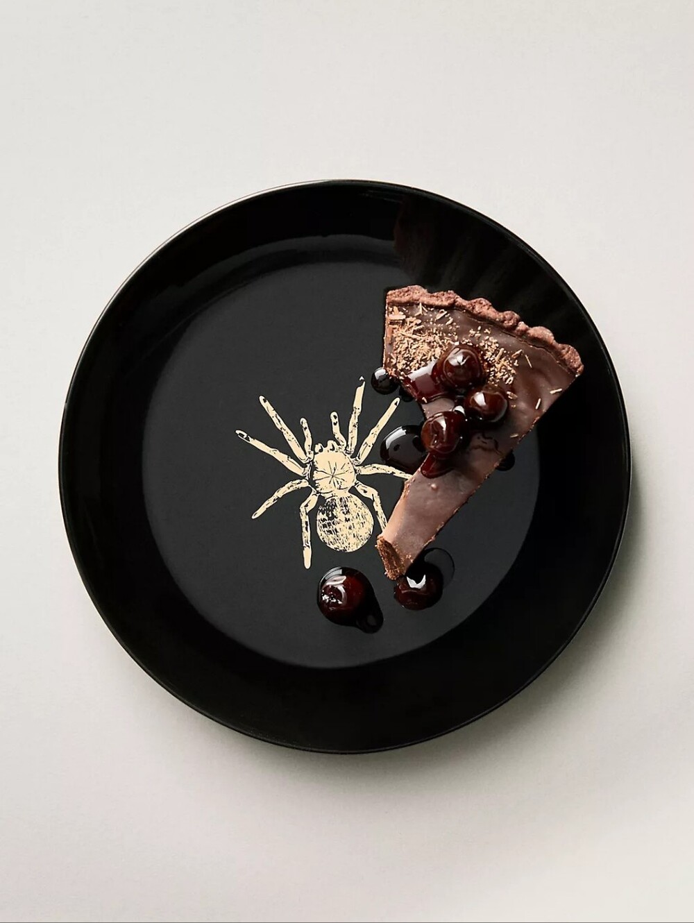 Anthropologie Catherine Martin Midnight Creatures Stoneware Dessert Plate Spider